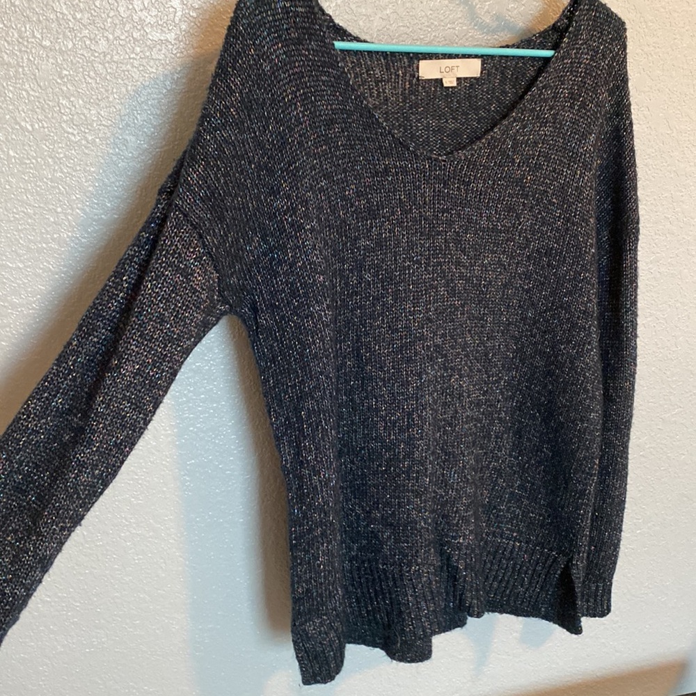 loft blue sweater size small